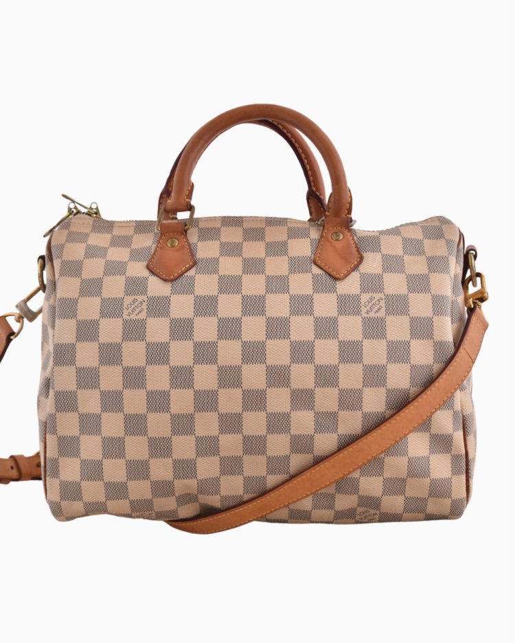 Bolsa Louis Vuitton Speedy 30 Bandoulière Damier Azur Feminina